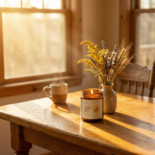 Dusklight Golden Hour | Vanilla Coconut Apricot Wax Candle