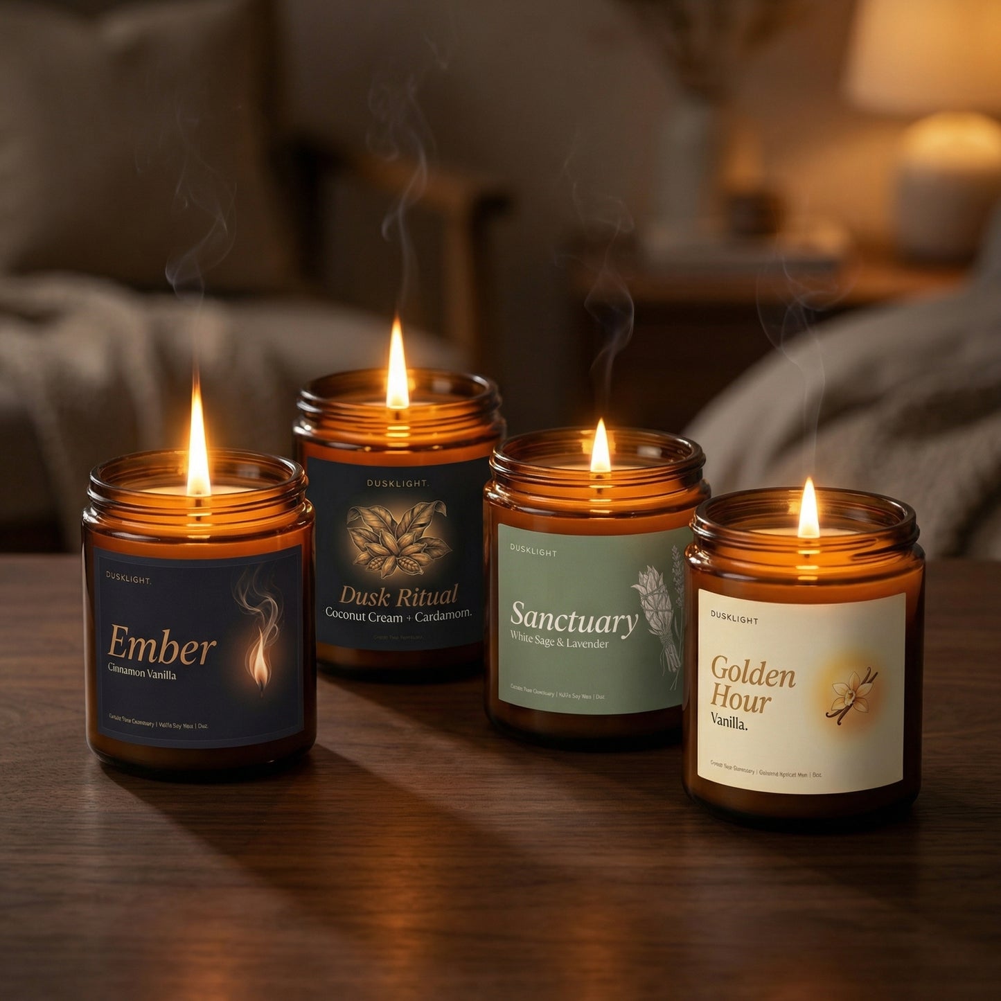 Dusklight Ember | Cinnamon Vanilla Scented Soy Candle