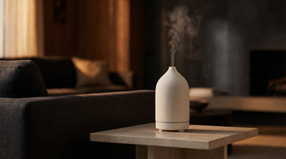 Dusklight Vessel modern waterless diffuser in warm minimalist interior