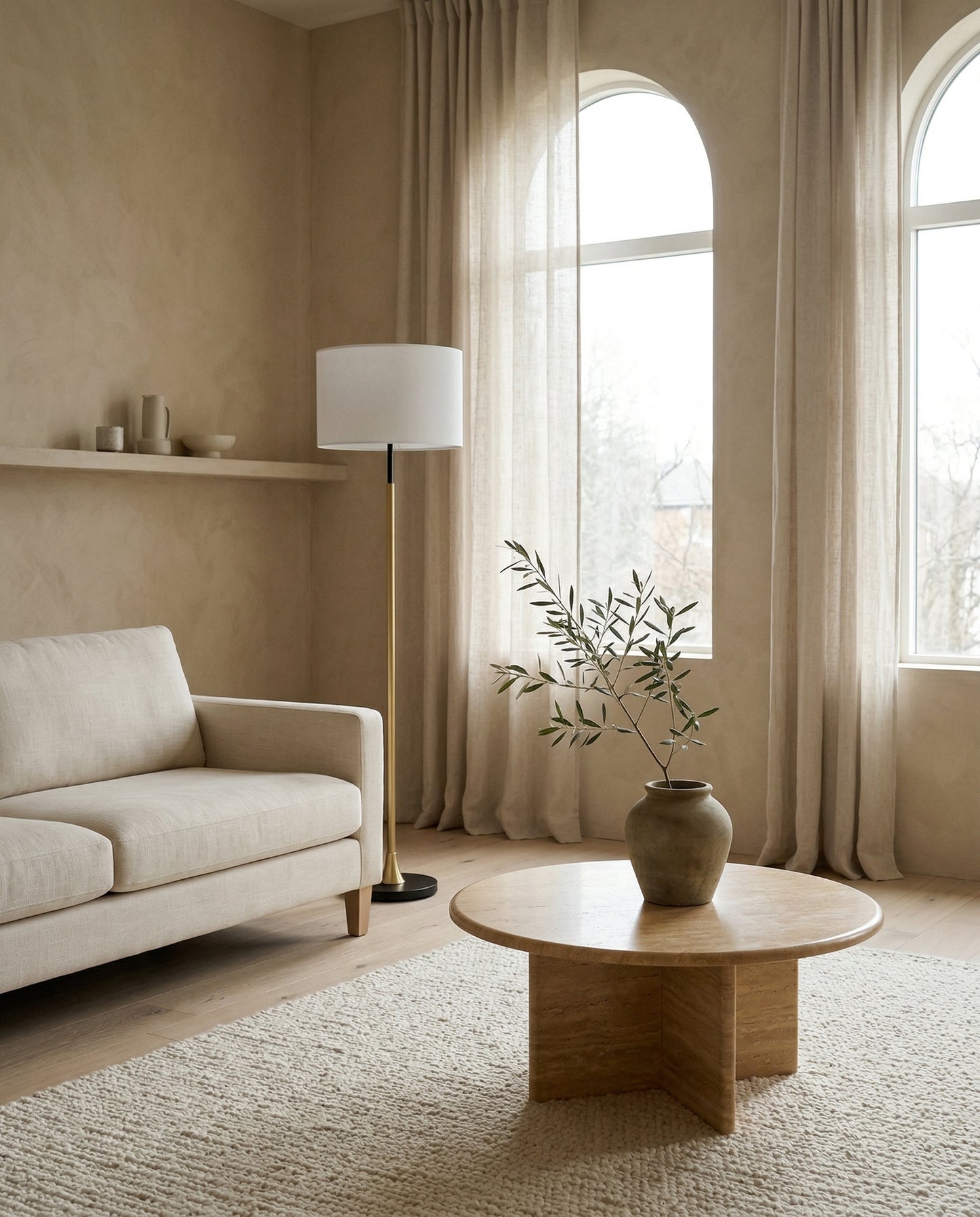 Dusklight Beacon Floor Lamp minimalist design in warm ambient setting