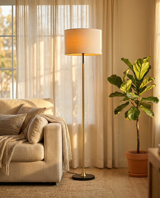 Beacon Floor Lamp contemporary floor lamp design in warm room