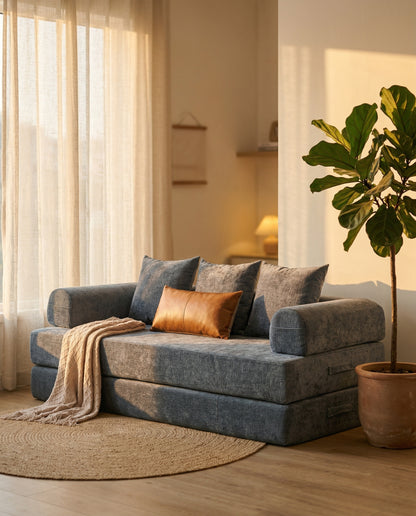 Dusklight Tide Floor Sofa in warm minimalist living space