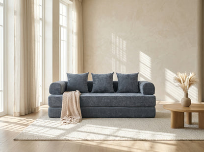 Dusklight Tide Floor Sofa low-profile design with warm neutral tones