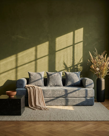 Dusklight Tide Floor Sofa in contemporary home with warm lighting