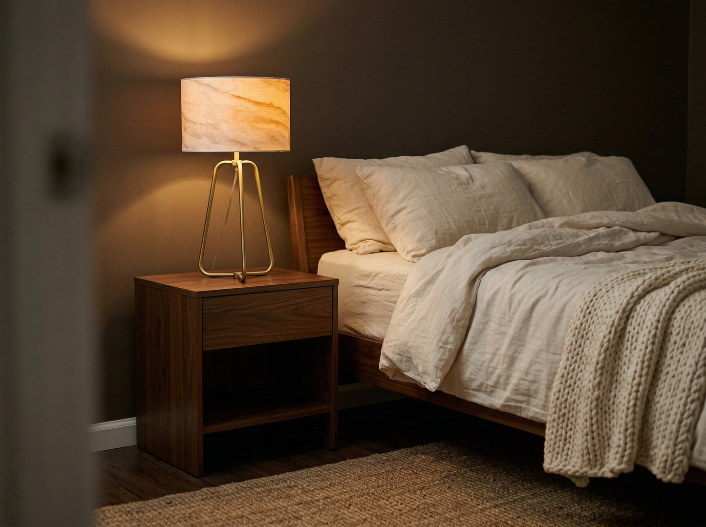 Dusklight Vesper Table Lamp brass tripod modern design