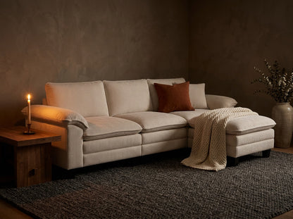 Harbor Sectional in dark moody ambient room