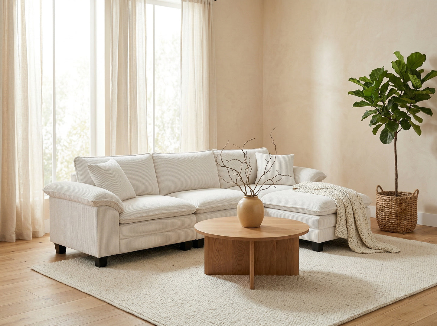 Harbor Sectional modern sofa in bright morning interior