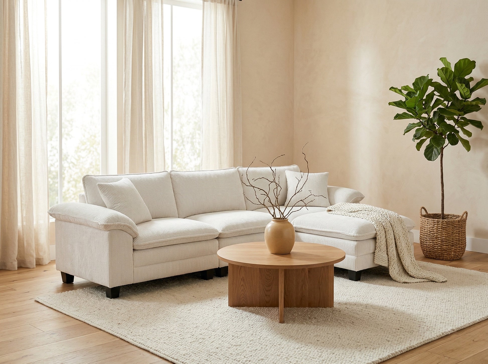 Harbor Sectional modern sofa in bright morning interior