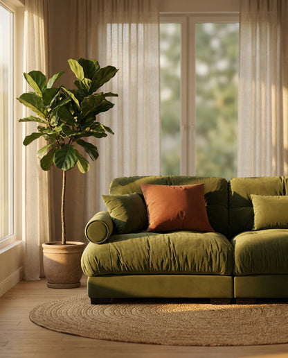 Solace Sectional plush contemporary seating with clean modern lines