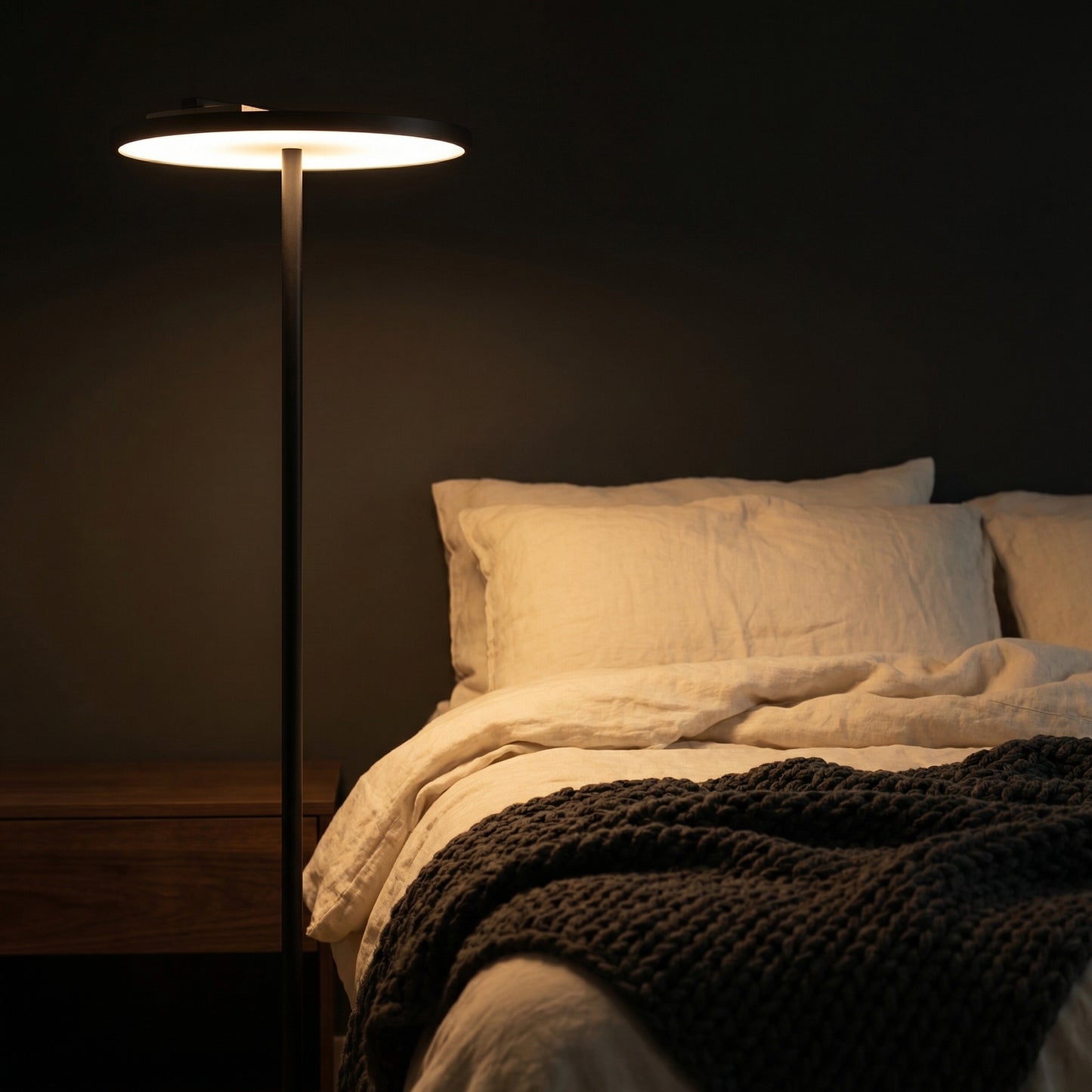 Hearth Floor Lamp rustic modern wood grain and iron construction