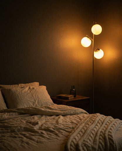 Dusklight Tryst Floor Lamp modern standing lamp in warm interior