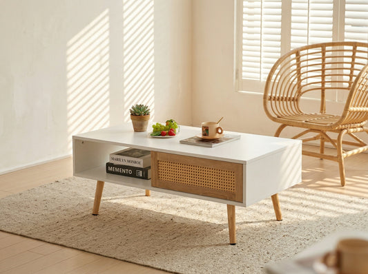 Dusklight Cove Coffee Table modern design in warm minimalist living room