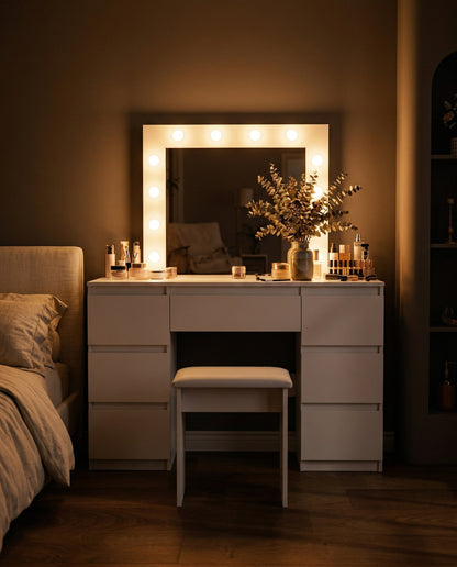 Dusklight Lumina Vanity elegant vanity table in warm ambient interior