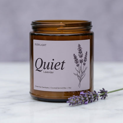 Dusklight Quiet | Lavender Coconut Apricot Wax Candle