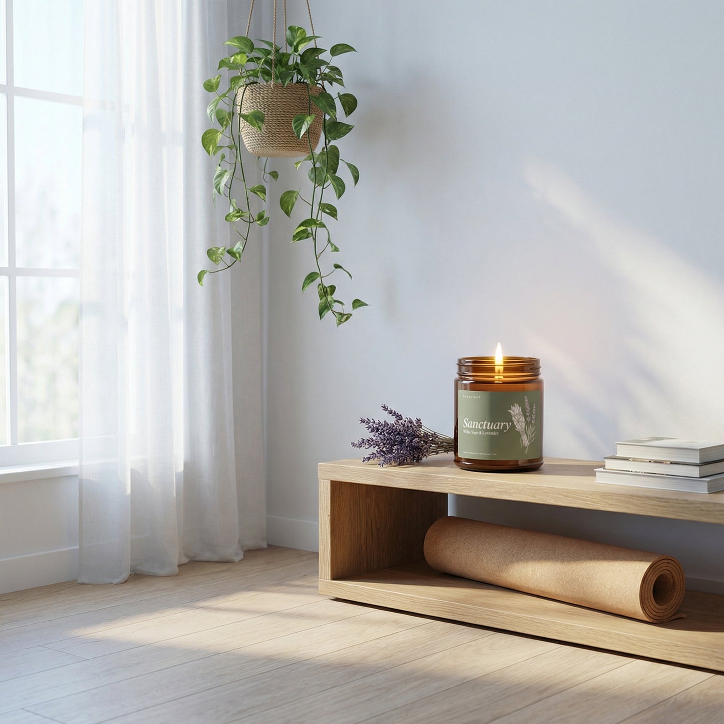 Dusklight Sanctuary | White Sage & Lavender Soy Candle