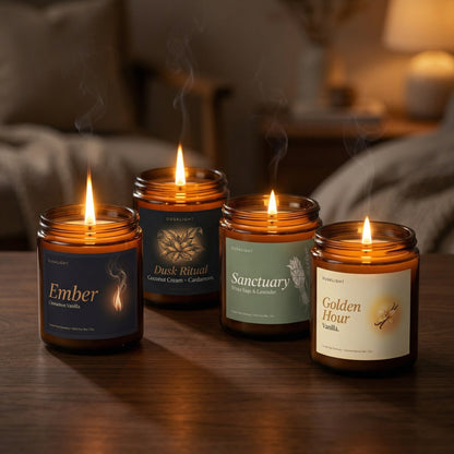 Dusklight Golden Hour | Vanilla Coconut Apricot Wax Candle