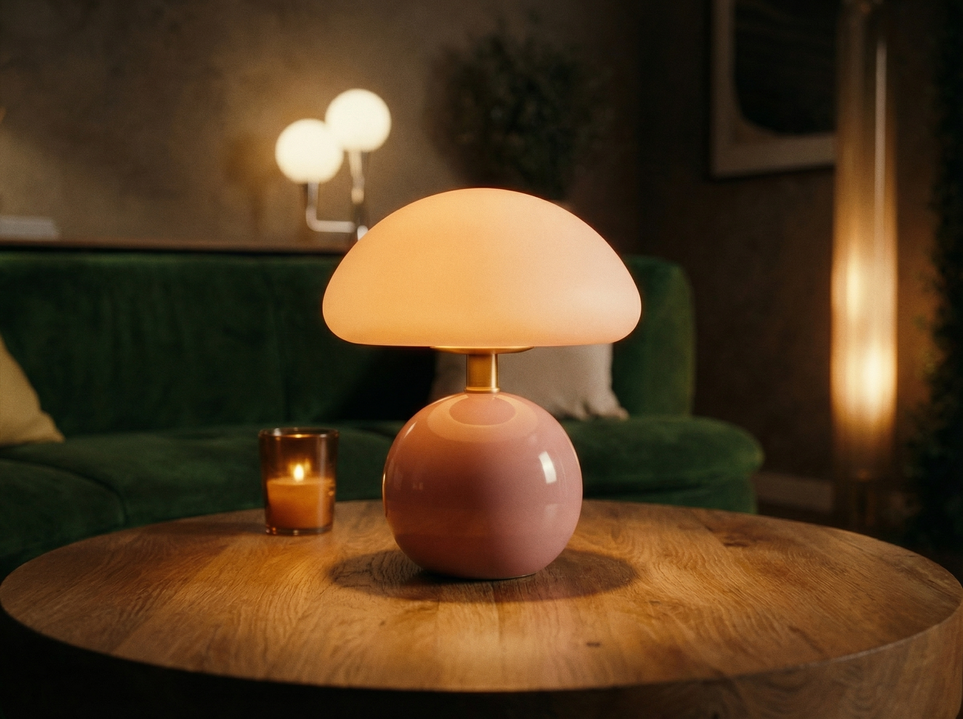 Mushroom Lamp modern rechargeable LED lamp with mushroom dome shape