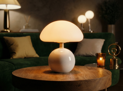 Mushroom Lamp portable rechargeable ambient light in warm tones — view 2